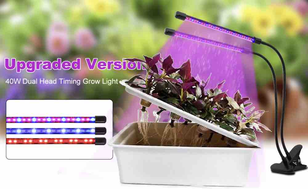 LED Grow Light, Dual Head Clip Lamp