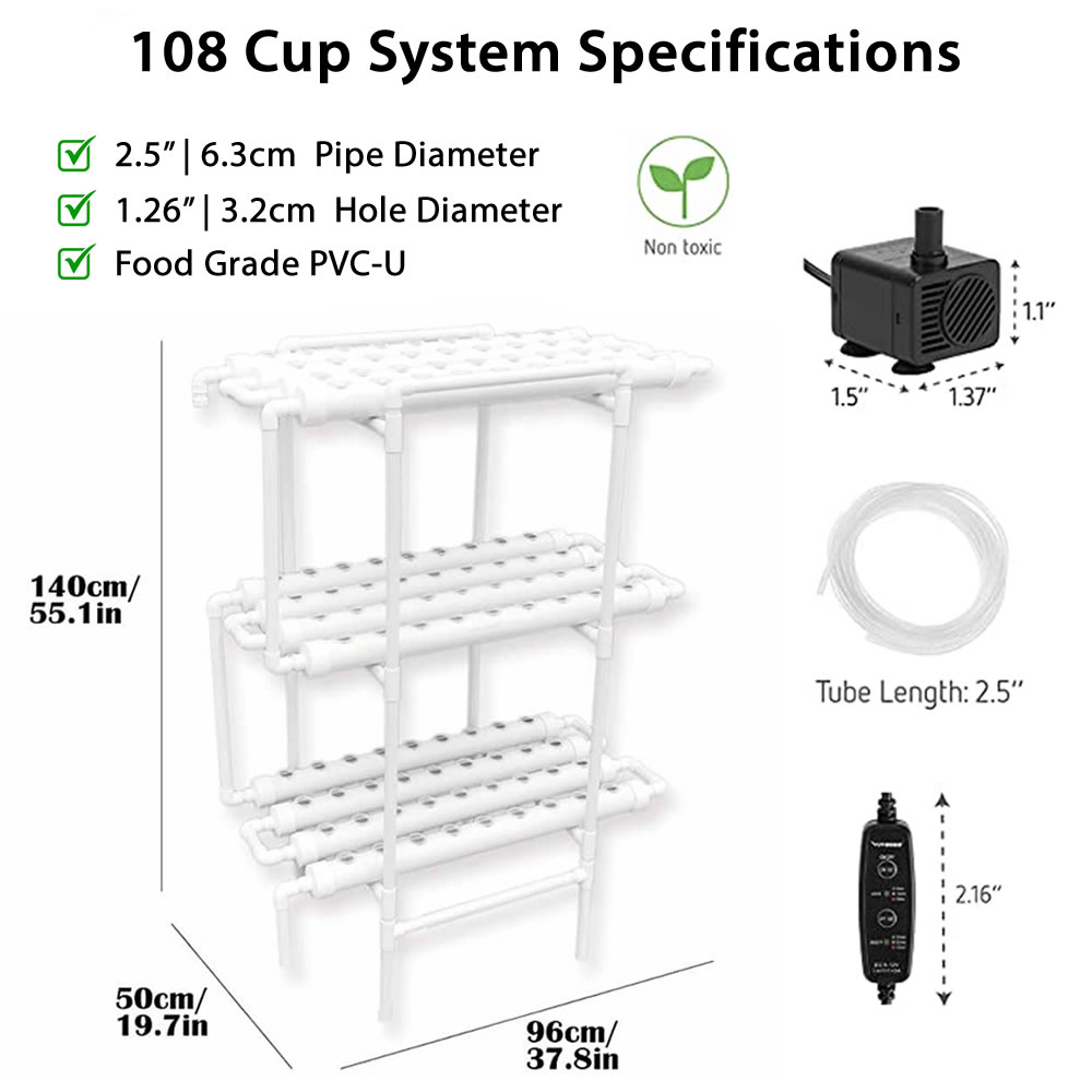 108 Cup NFT Hydroponic System: image 10