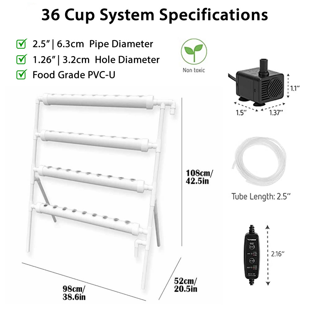 36 Cup NFT Hydroponic Kit: image 4